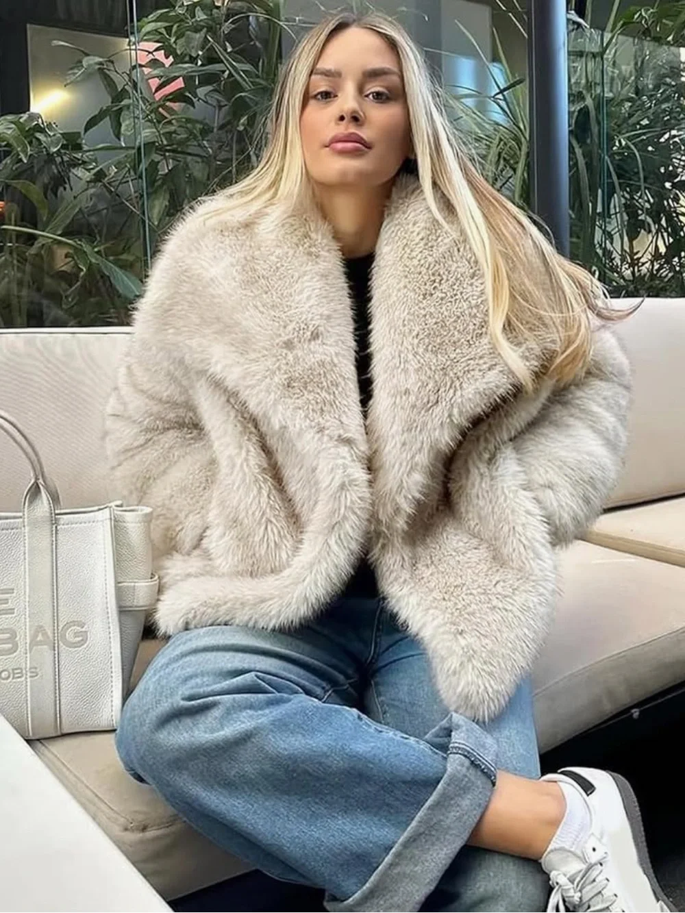 Apricot Faux Fur Kids Jacket - Luxurious Cozy Coat